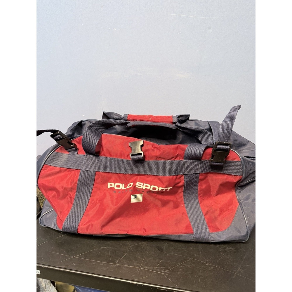 Vintage RALPH LAUREN *Polo‎ SPORT RED  Duffle BAG